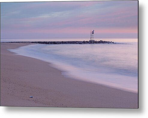 Nj Shore Metal Print featuring the photograph NJ Shore Jetty First Light by Susan Candelario