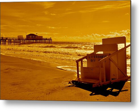 Beach Metal Print featuring the photograph No Lifeguard by Joe Burns