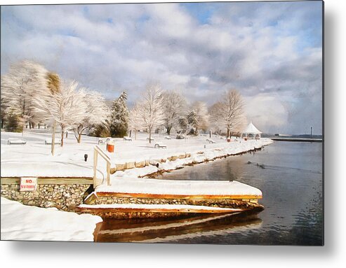 Boat Launch Metal Print featuring the digital art No Swimming by JGracey Stinson