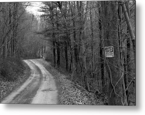 Posted Metal Print featuring the photograph No Trespassing by Liz Allyn