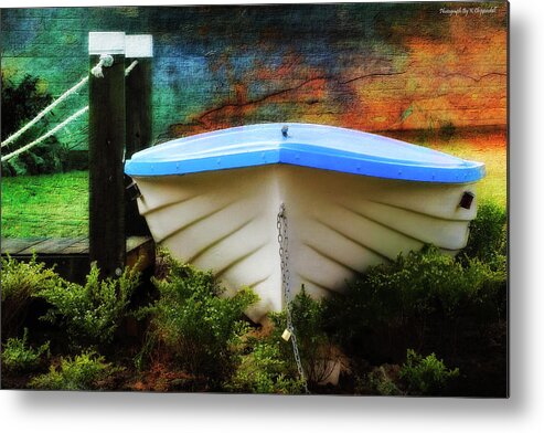 Boats Metal Print featuring the photograph No water 01 by Kevin Chippindall