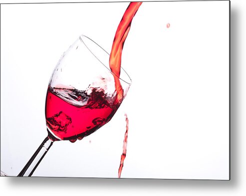 Wine Metal Print featuring the photograph No wine was harmed during the making of this image by Kyle Lee