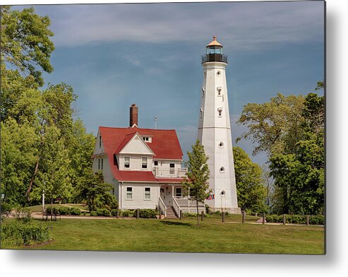 Lighthouse Metal Print featuring the photograph North Point Lighthouse 2 by Susan Rissi Tregoning