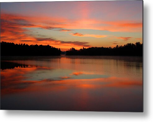Sunrise Metal Print featuring the photograph NorthWoods Tranquility by Brook Burling