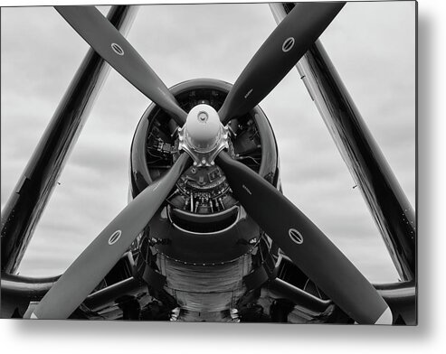 Print Metal Print featuring the photograph Nose to Nose with a Corsair - 2018 Christopher Buff, www.Aviationbuff.com by Chris Buff