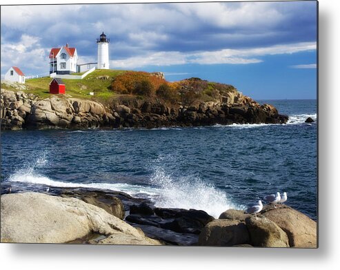 Nubble Metal Print featuring the photograph Nubble Lighthouse by John Daly
