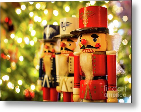 Christmas Metal Print featuring the photograph Nutcrackers by Mark Ali