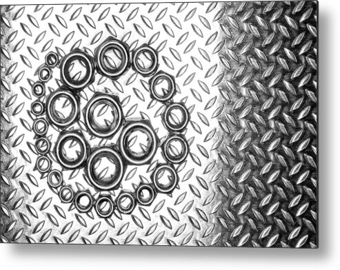 Hardware Metal Print featuring the photograph Nylon lock nuts by John Paul Cullen