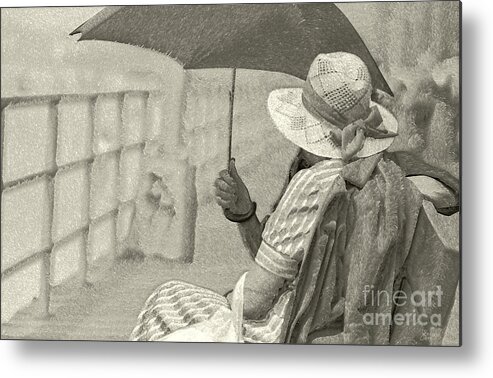 Black And White Metal Print featuring the photograph Obscure by Jeff Breiman