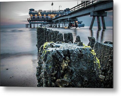 Sunrise Metal Print featuring the photograph Ocean View Pier Summer Sunrise 4 by Larkin's Balcony Photography