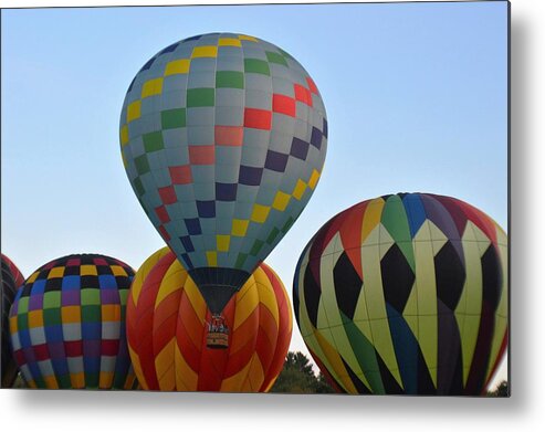 Balloons Metal Print featuring the photograph Off We Go by Charles HALL