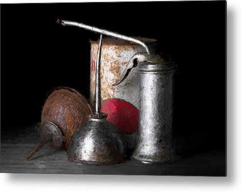 Oil Metal Print featuring the photograph Oil Can Still Life by Tom Mc Nemar