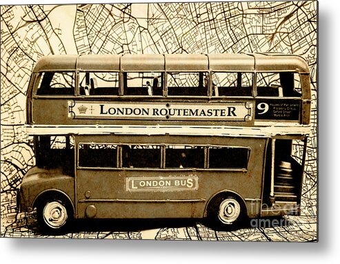 Bus Metal Print featuring the photograph Old city bus tour by Jorgo Photography