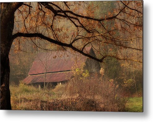 Barn Metal Print featuring the photograph Old Country Barn by Mike Eingle