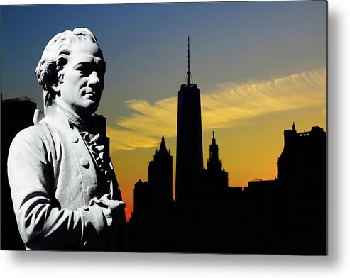 Sculpture Metal Print featuring the photograph Old Meets New by DiDesigns Graphics