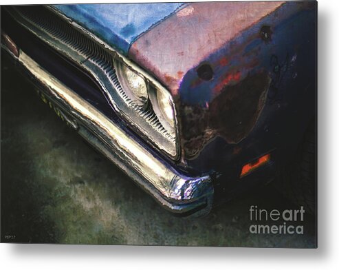 Car Metal Print featuring the digital art Old Rusty Car by Phil Perkins