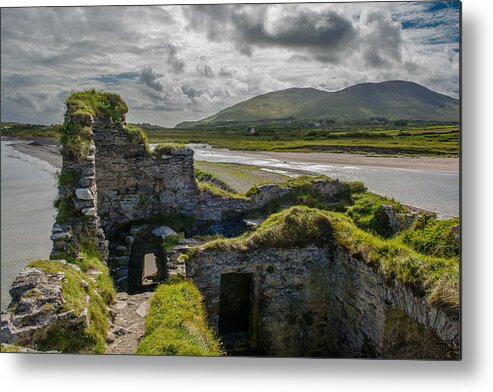 Castle Metal Print featuring the photograph Old Stone Fortress at the Coast of Ireland by Andreas Berthold