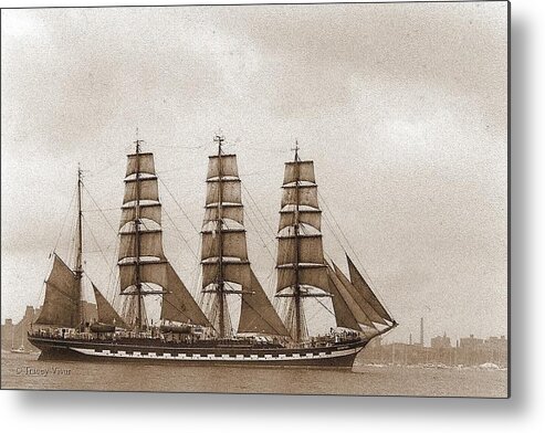 Tall Ship Metal Print featuring the photograph Old Time Schooner by Tracey Vivar