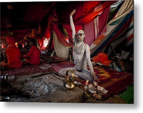 Everyday Metal Print featuring the photograph Om Tick Tick Baba by Prateek Dubey