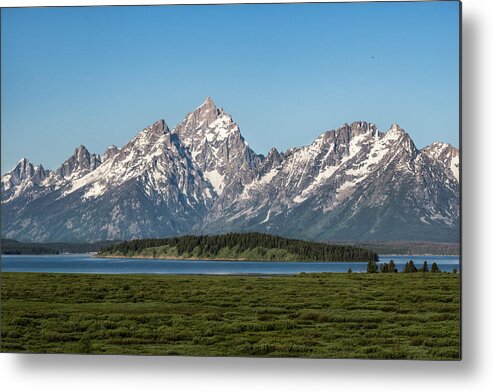 Grand Tetons Metal Print featuring the photograph On a Clear Day by Jan Davies