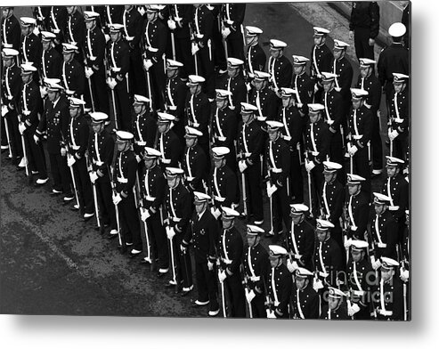 Military Metal Print featuring the photograph Sailors On Parade by James Brunker