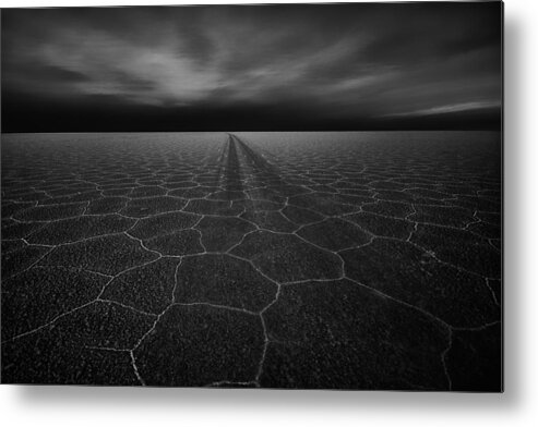 Landscape Metal Print featuring the photograph On The Road To Nowhere by Stefan Schilbe