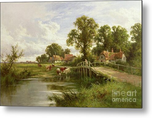 River Metal Print featuring the painting On the Thames near Marlow by Henry Parker