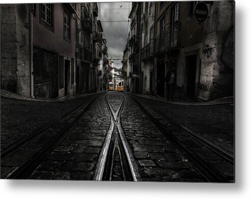 Lisbon Metal Print featuring the photograph One memory by Jorge Maia