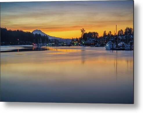 Sunrise Metal Print featuring the photograph One Morning in Gig Harbor by Ken Stanback