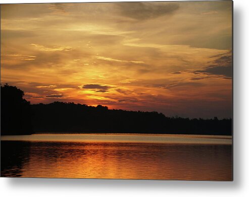 Sunrise Metal Print featuring the photograph Orange and Yellow Sky by Mike murdock