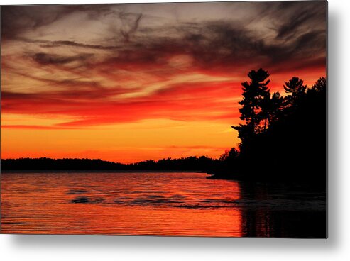 Moonlight Bay Metal Print featuring the photograph Orange Glow At Sunset by Debbie Oppermann