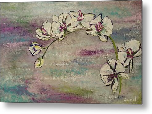 Orchid Metal Print featuring the painting Orchids by Sunel De Lange