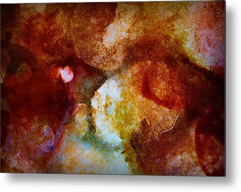 Organic Metal Print featuring the painting Organic Abstract 10 by Lilia S