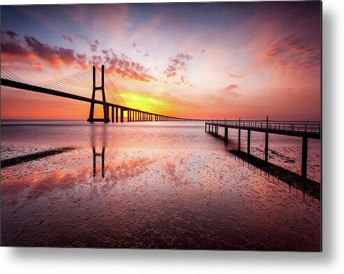 Lisbon Metal Print featuring the photograph Origin by Jorge Maia