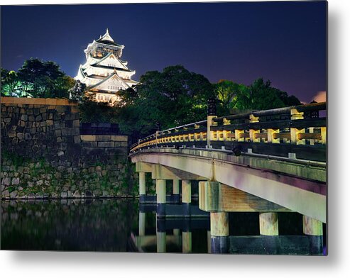 Osaka Metal Print featuring the photograph Osaka Castle by Songquan Deng