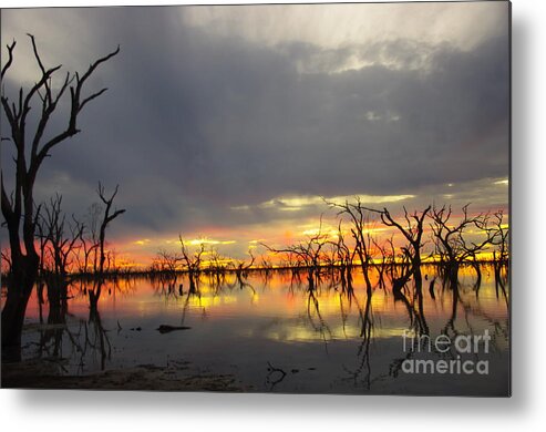 Outback Sunset Metal Print featuring the photograph Outback Sunset by Blair Stuart