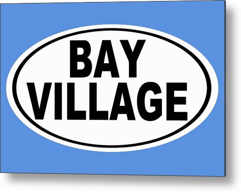 Bay Village Metal Print featuring the photograph Oval Bay Village Ohio Home Pride by Keith Webber Jr