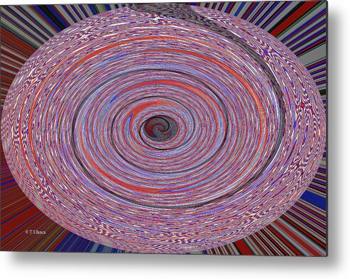 Oval Drawing Abstract Metal Print featuring the digital art Oval Drawing Abstract by Tom Janca