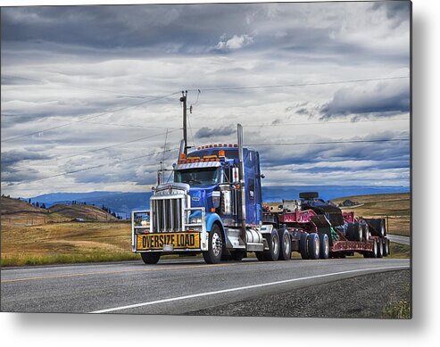Trucks Metal Print featuring the photograph Oversize Load by Theresa Tahara
