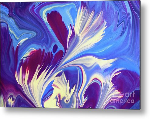 Abstract Metal Print featuring the painting Overthinking by Patti Schulze