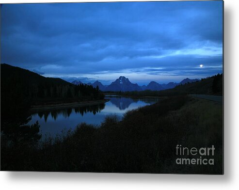 Oxbow Metal Print featuring the photograph Oxbow Moon by Timothy Johnson