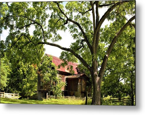 Barn Metal Print featuring the photograph 0037 - Oxford Red III by Sheryl L Sutter