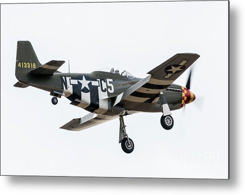 P51 Metal Print featuring the digital art P-51 Mustang - Frensi by Airpower Art