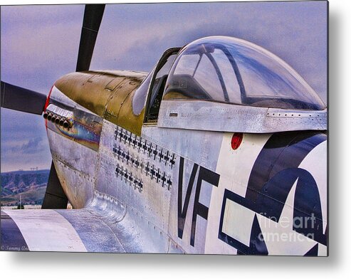 North American Metal Print featuring the photograph P-51 Over the shoulder by Tommy Anderson