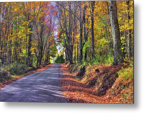 Pennsylvania Metal Print featuring the photograph PA Country Roads - Autumn Colorfest No. 2 - Hallway of Color - Laurel Highlands, Somerset County by Michael Mazaika
