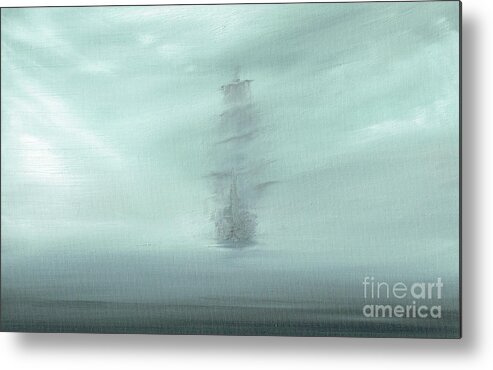 Mary Celeste Metal Print featuring the painting Pacific Dawn by Vincent Alexander Booth