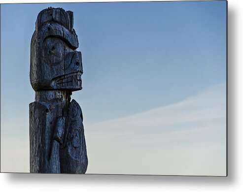 Sign Metal Print featuring the photograph Pacific Northwest Totem Pole by Pelo Blanco Photo