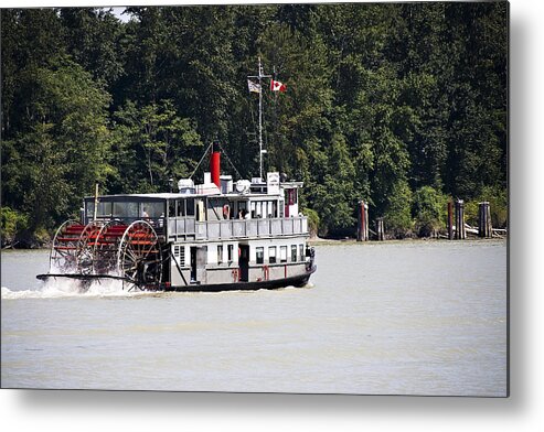 Paddlewheeler Metal Print featuring the photograph Paddle Wheeler on the Fraser by Marion McCristall