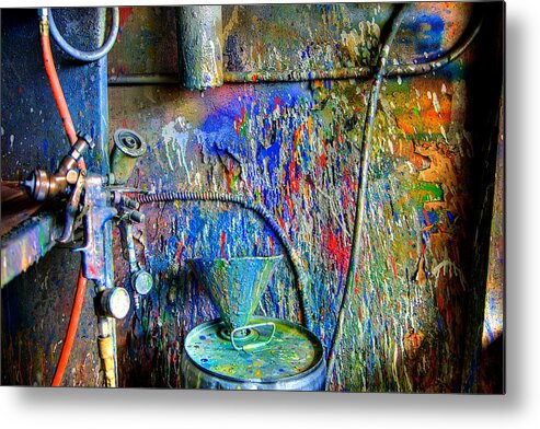Paint Metal Print featuring the photograph Paint Spatter by William Wetmore
