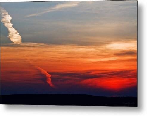 Sunset Metal Print featuring the photograph Painted Sky by Nancy Coelho